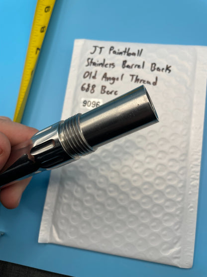 JT Paintball Stainless Barrel Back Old Angel Thread 688 Bore - Silver