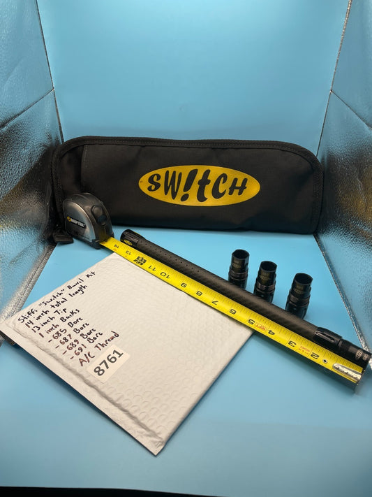 Stiffi "Switch" Barrel Kit 14inch total lenght 13inch Tip 1inch Backs - Black