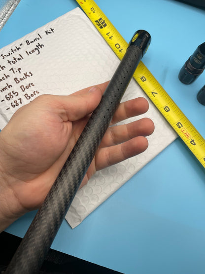 Stiffi "Switch" Barrel Kit 14inch total lenght 13inch Tip 1inch Backs - Black