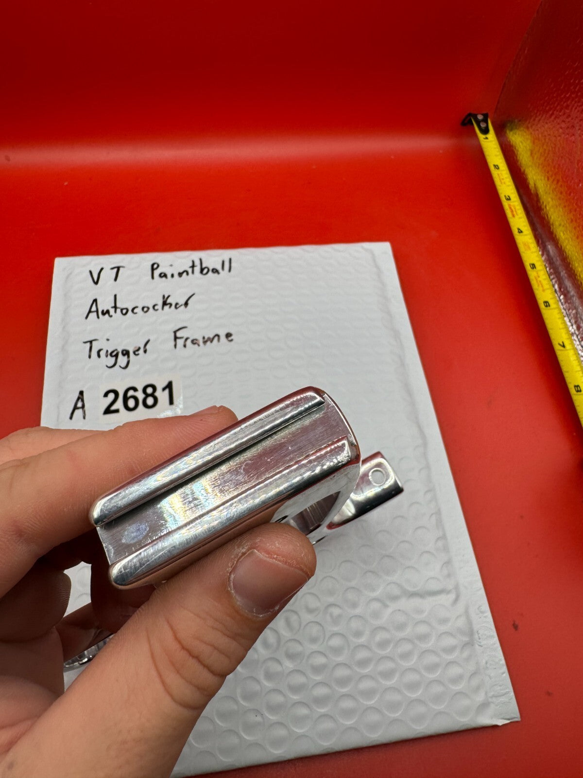 Niche Paintball Autococker Trigger Frame Silver - used paintball trigger frame - silver