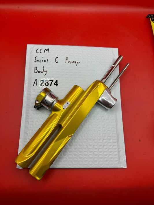 CCM Series 6 Pump Body - used paintball pump body - gold anno