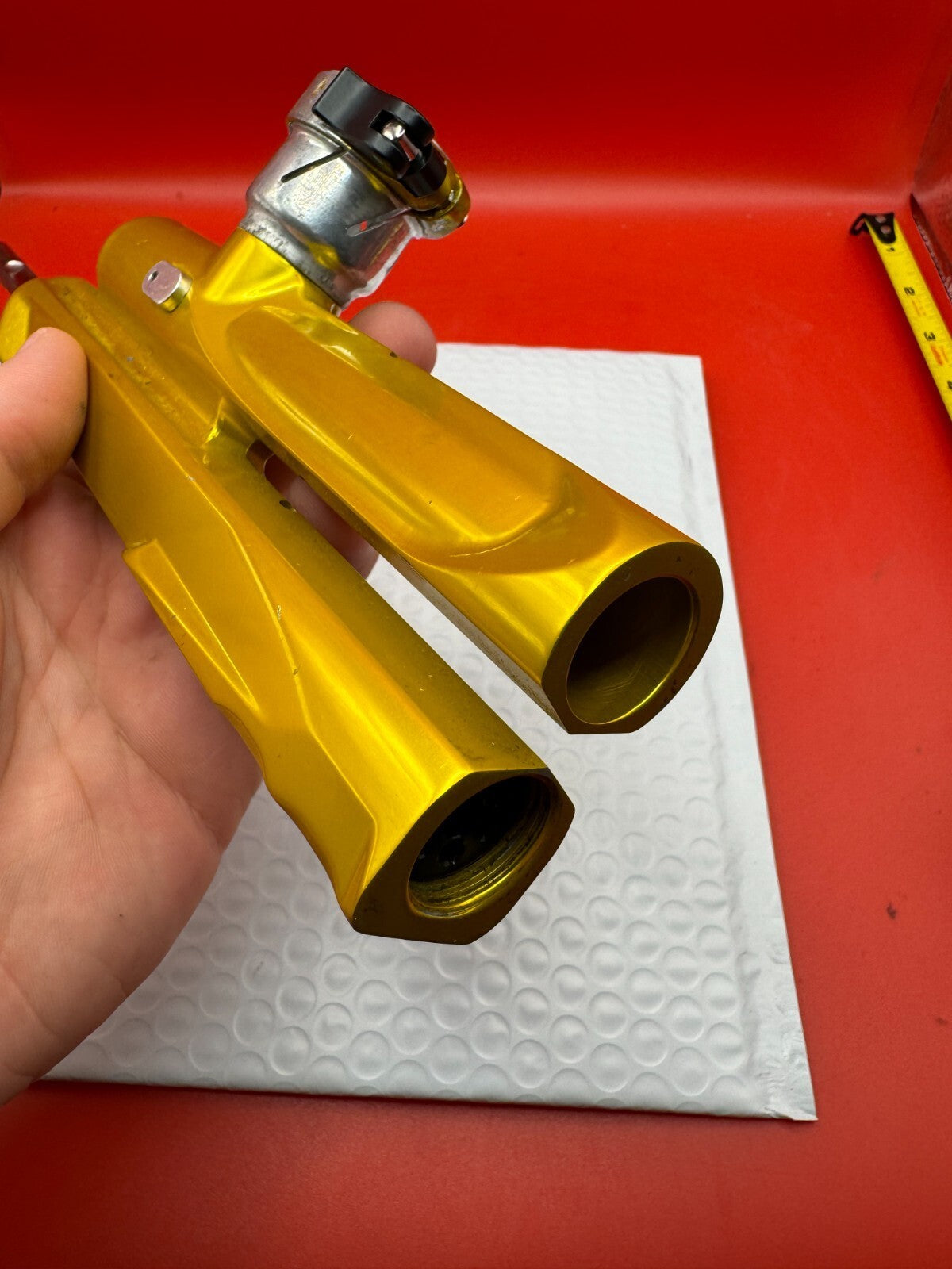 CCM Series 6 Pump Body - used paintball pump body - gold anno