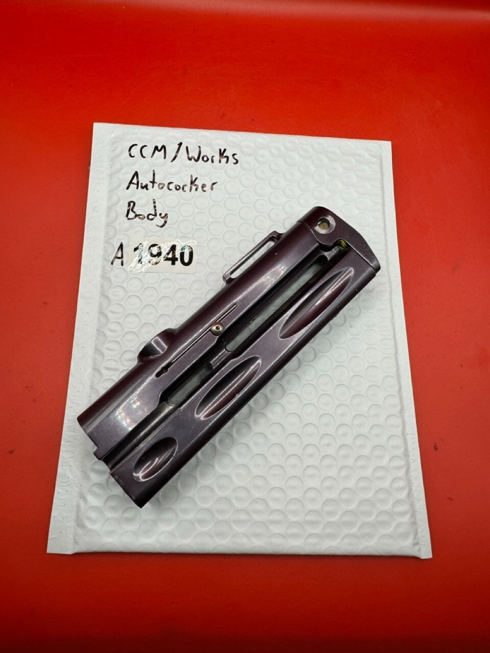 CCM/Works Merlin Autococker Body Paintball Black - used paintball body - purple anno