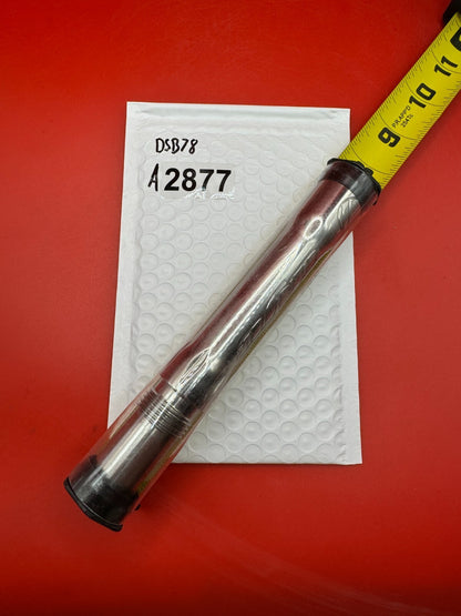 Dye SS Angel Threaded .688 Paintball Barrel Back - Silver - used paintball barrel back - silver
