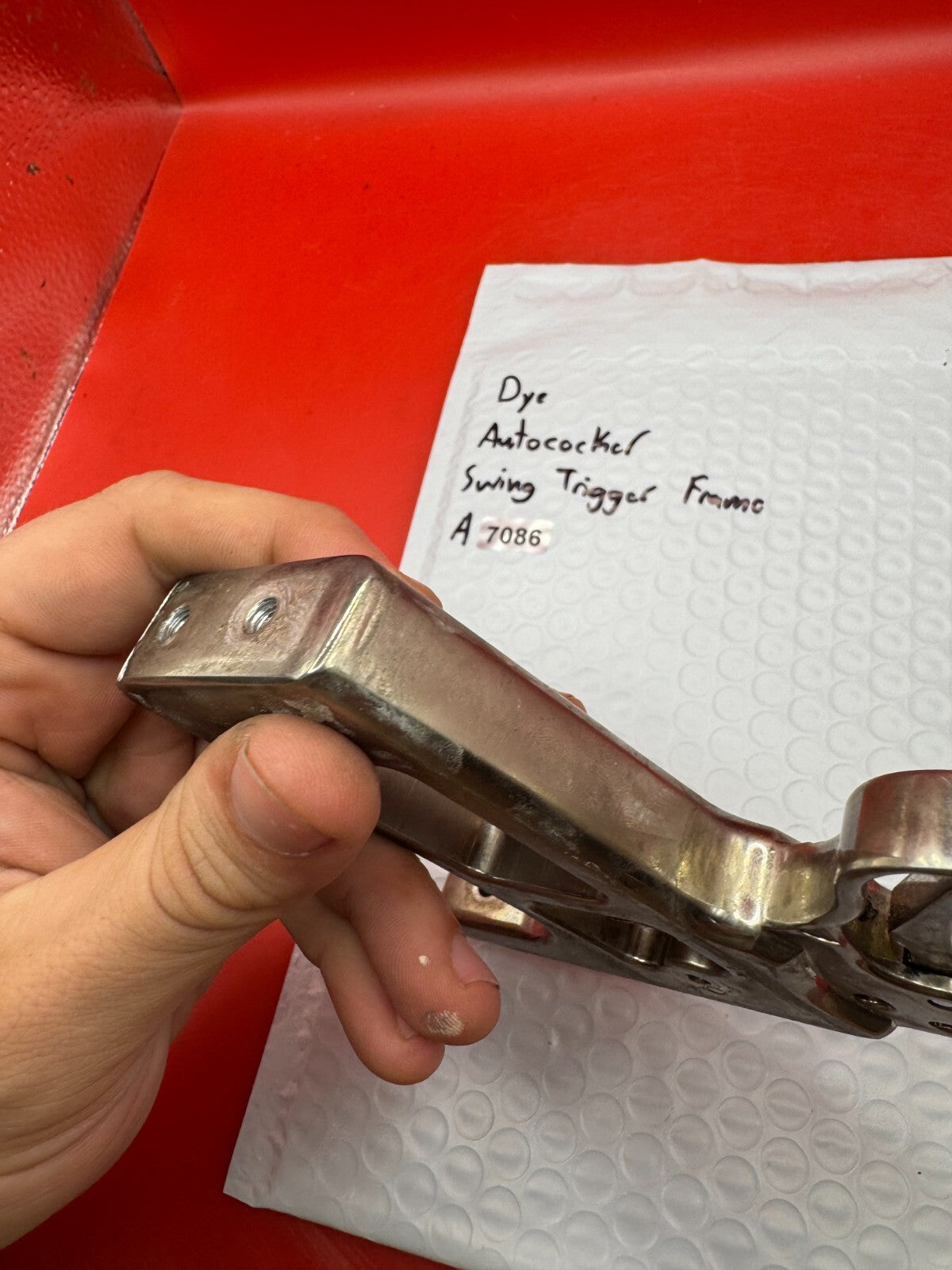 Dye Autococker Swing Trigger Frame Silver