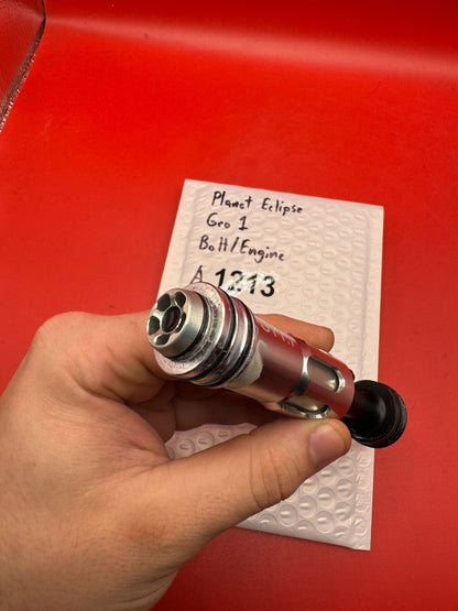 Planet Eclipse Geo 1 Bolt/Engine - used paintball bolt/engine assembly - silver/black/red