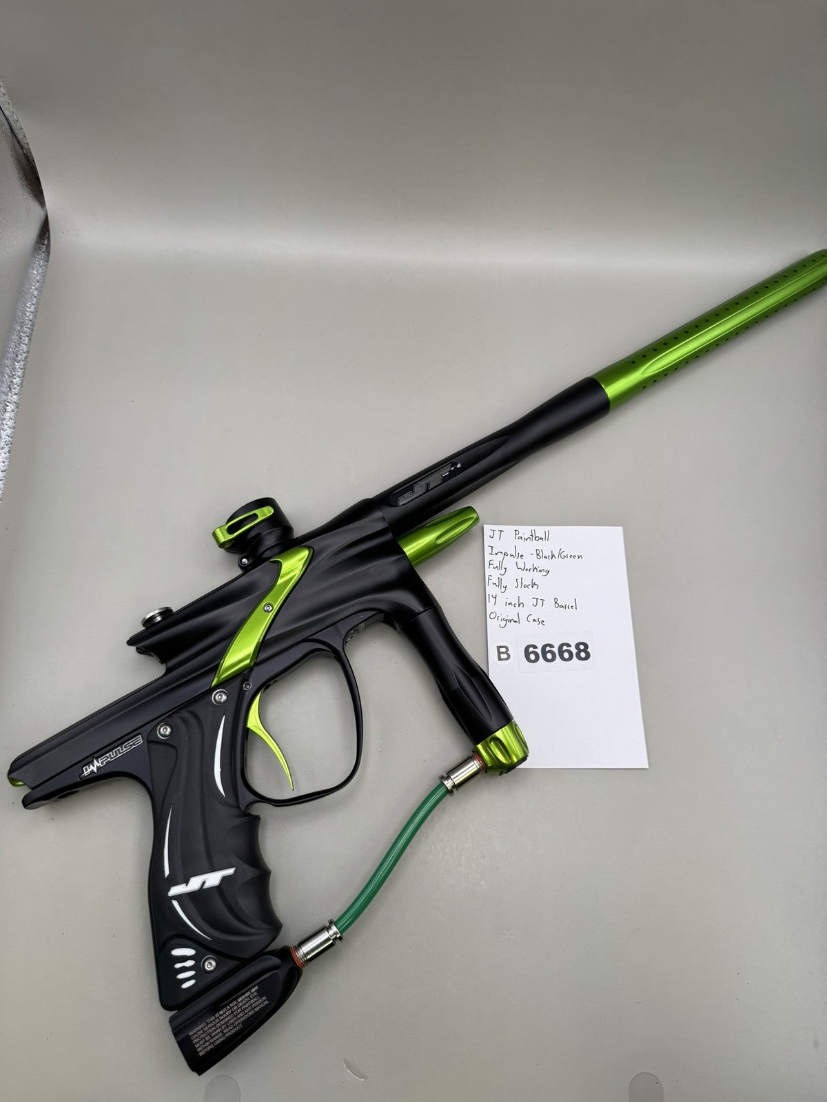 JT Impulse Paintball Marker Black/Green Fully Working