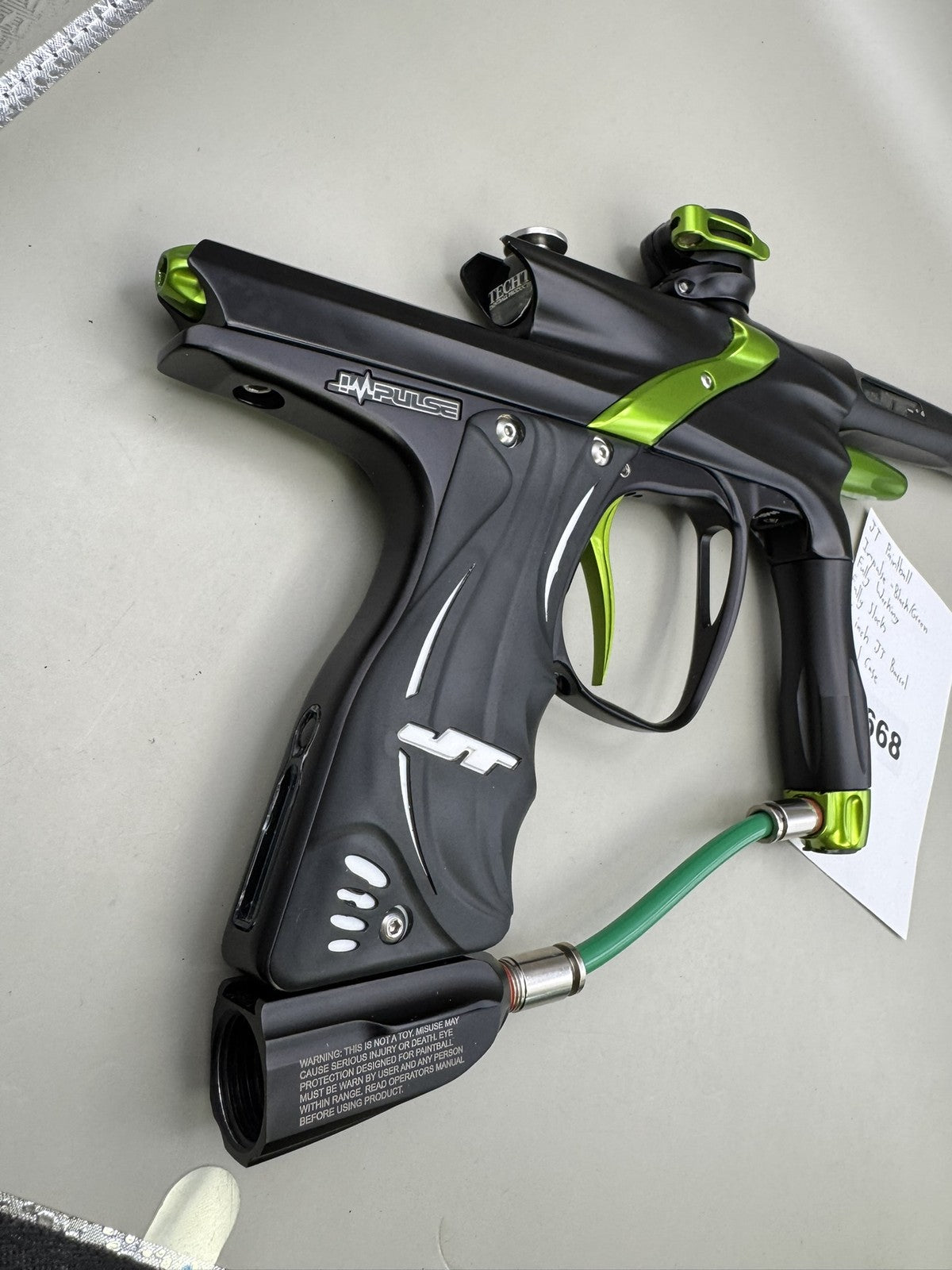 JT Impulse Paintball Marker Black/Green Fully Working
