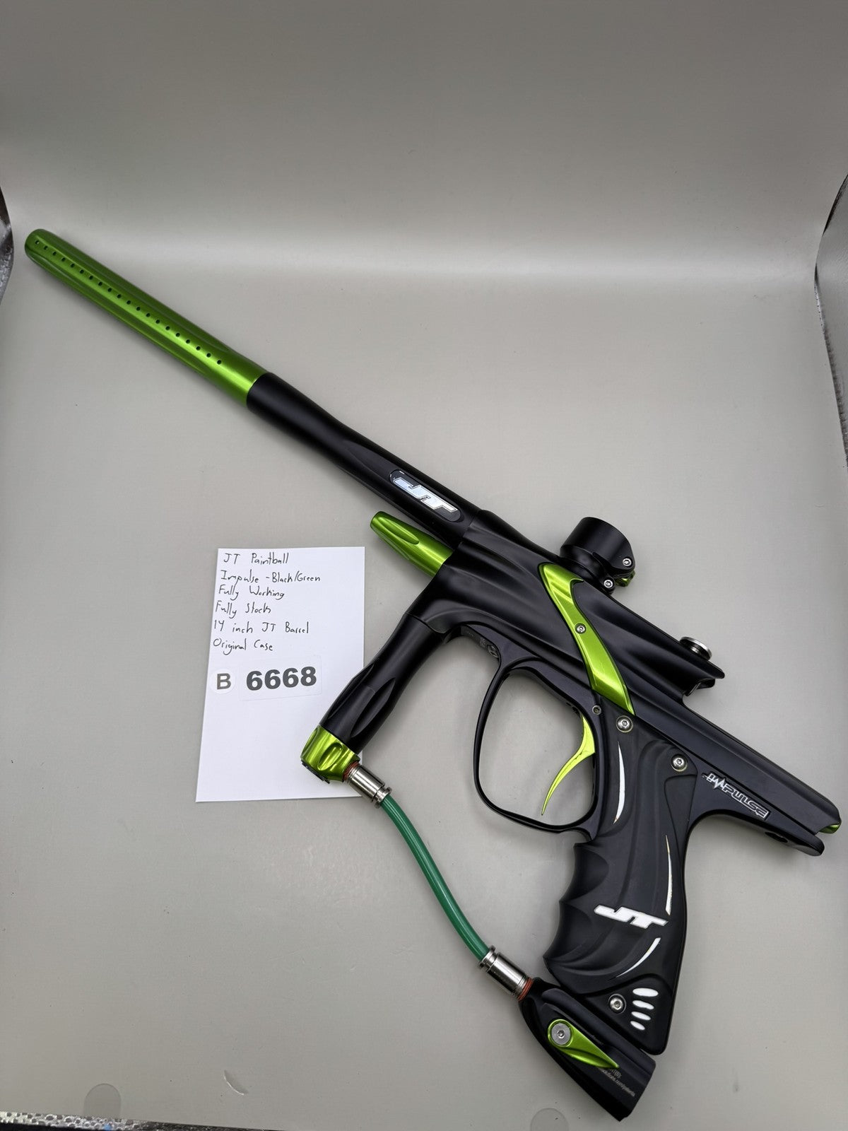 JT Impulse Paintball Marker Black/Green Fully Working