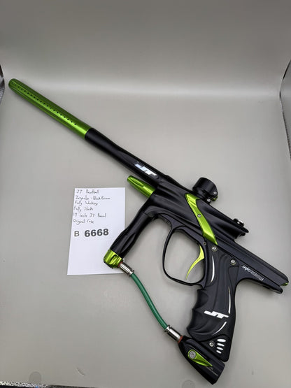 JT Impulse Paintball Marker Black/Green Fully Working