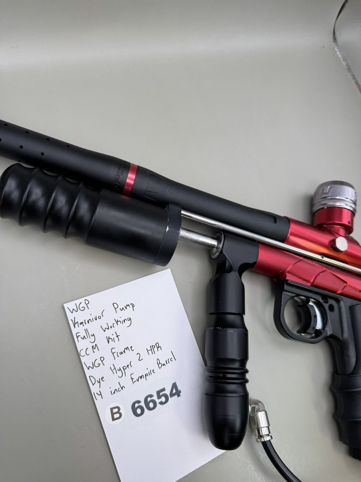 WGP Paintball Pump Fully Working CCM Kit Frame Red