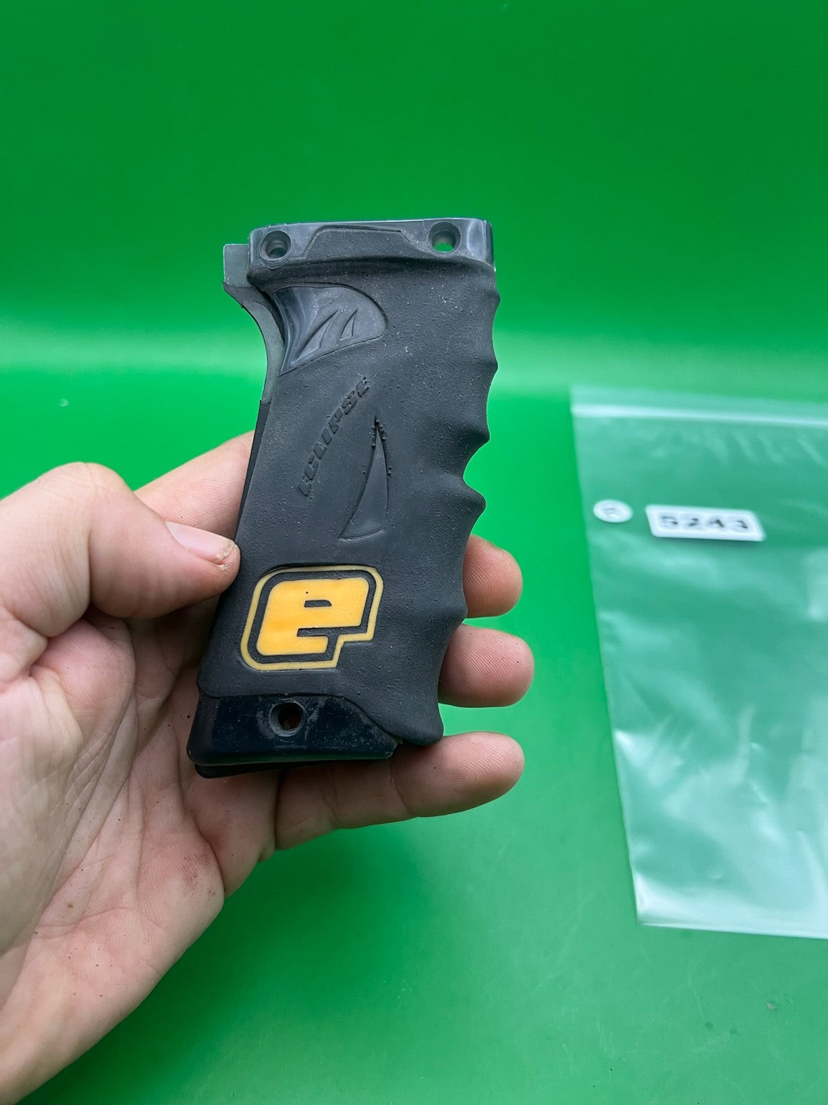 OG Planet Eclipse Autococker Eblade Grips - used paintball grip panel - black/yellow