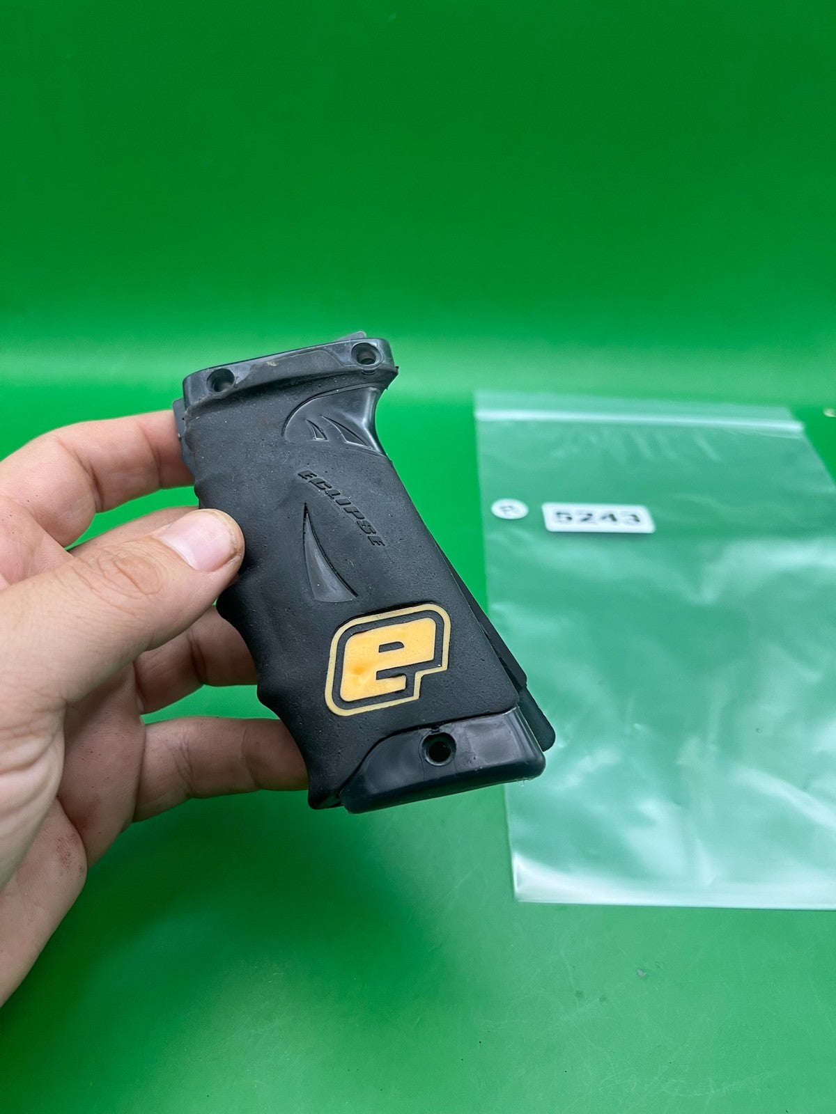 OG Planet Eclipse Autococker Eblade Grips - used paintball grip panel - black/yellow