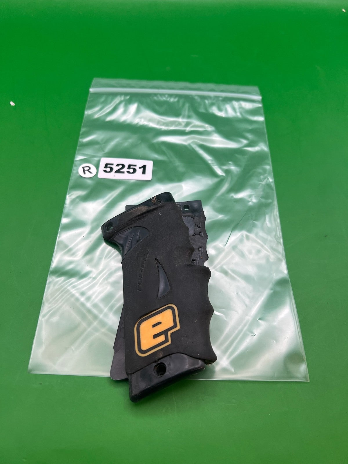OG Planet Eclipse Autococker Eblade Grips - used paintball grip panels - black/orange