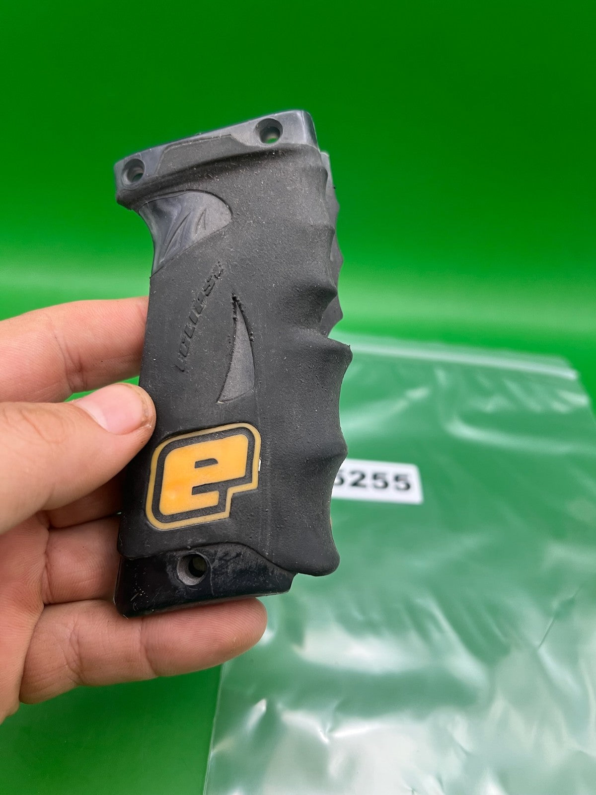 OG Planet Eclipse Autococker Eblade Grips - used paintball grip panel - black/orange