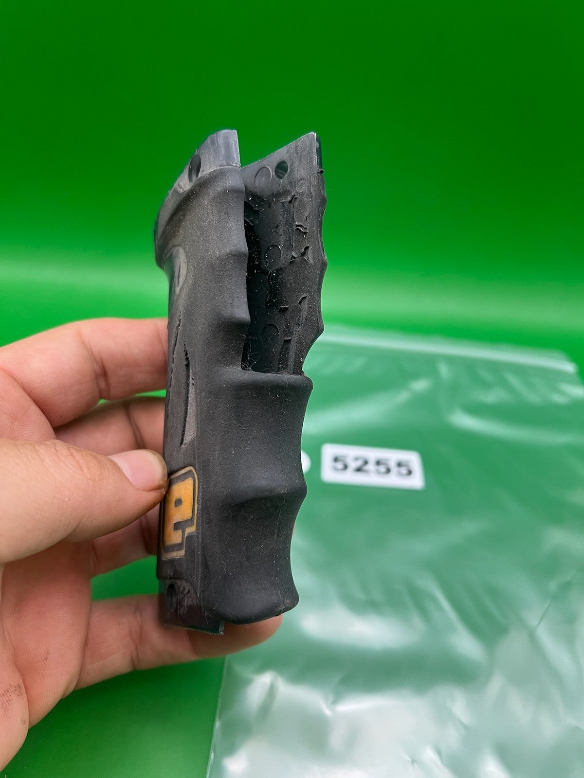 OG Planet Eclipse Autococker Eblade Grips - used paintball grip panel - black/orange