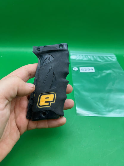 OG Planet Eclipse Autococker Eblade Grips - used paintball grip panels - black/gold
