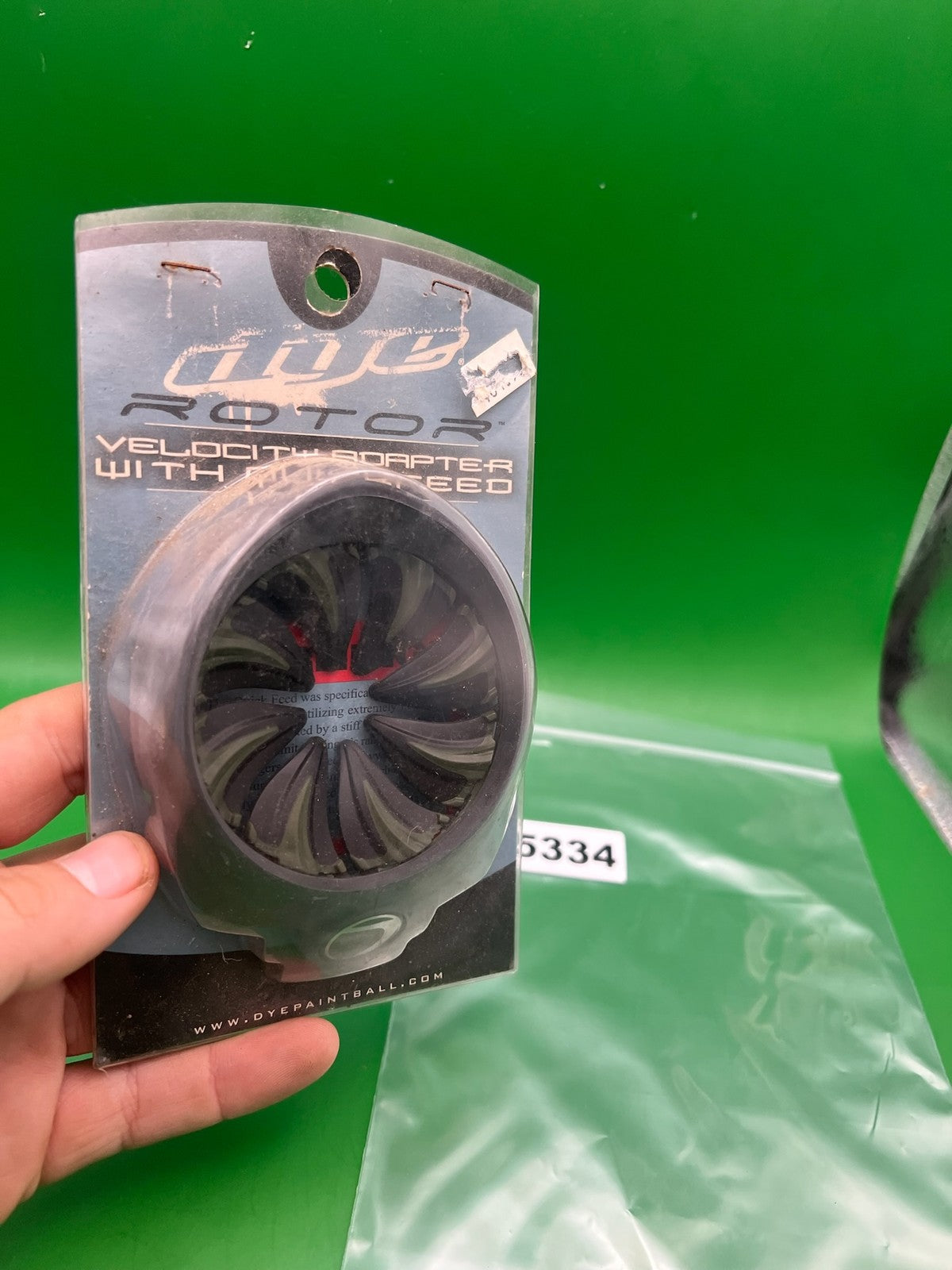 Dye Rotor Velocity Quick Feed Red - used paintball hopper quick feed adapter - olive/gray with red accents