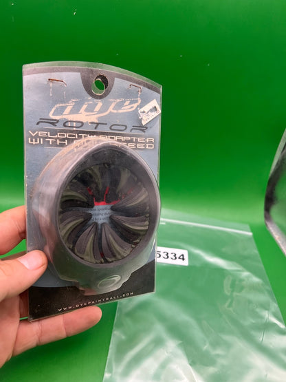 Dye Rotor Velocity Quick Feed Red - used paintball hopper quick feed adapter - olive/gray with red accents