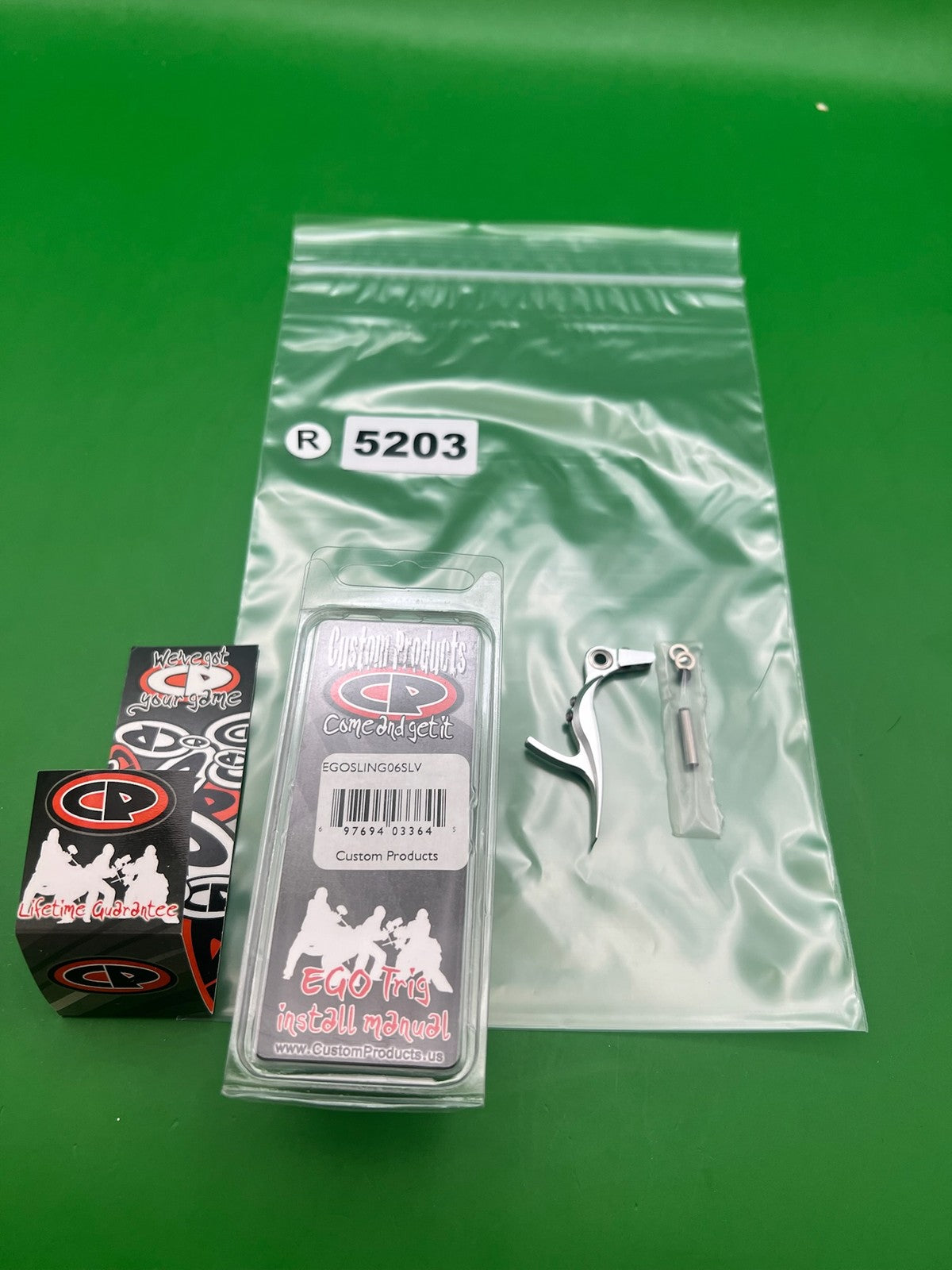 Custom Products Ego Sling Trigger Silver Proto PMR