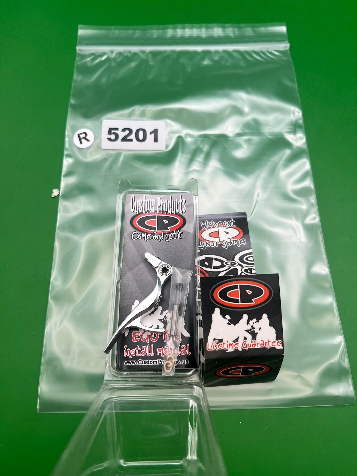 Custom Products Ego Trigger Silver Proto PMR - used paintball trigger - silver