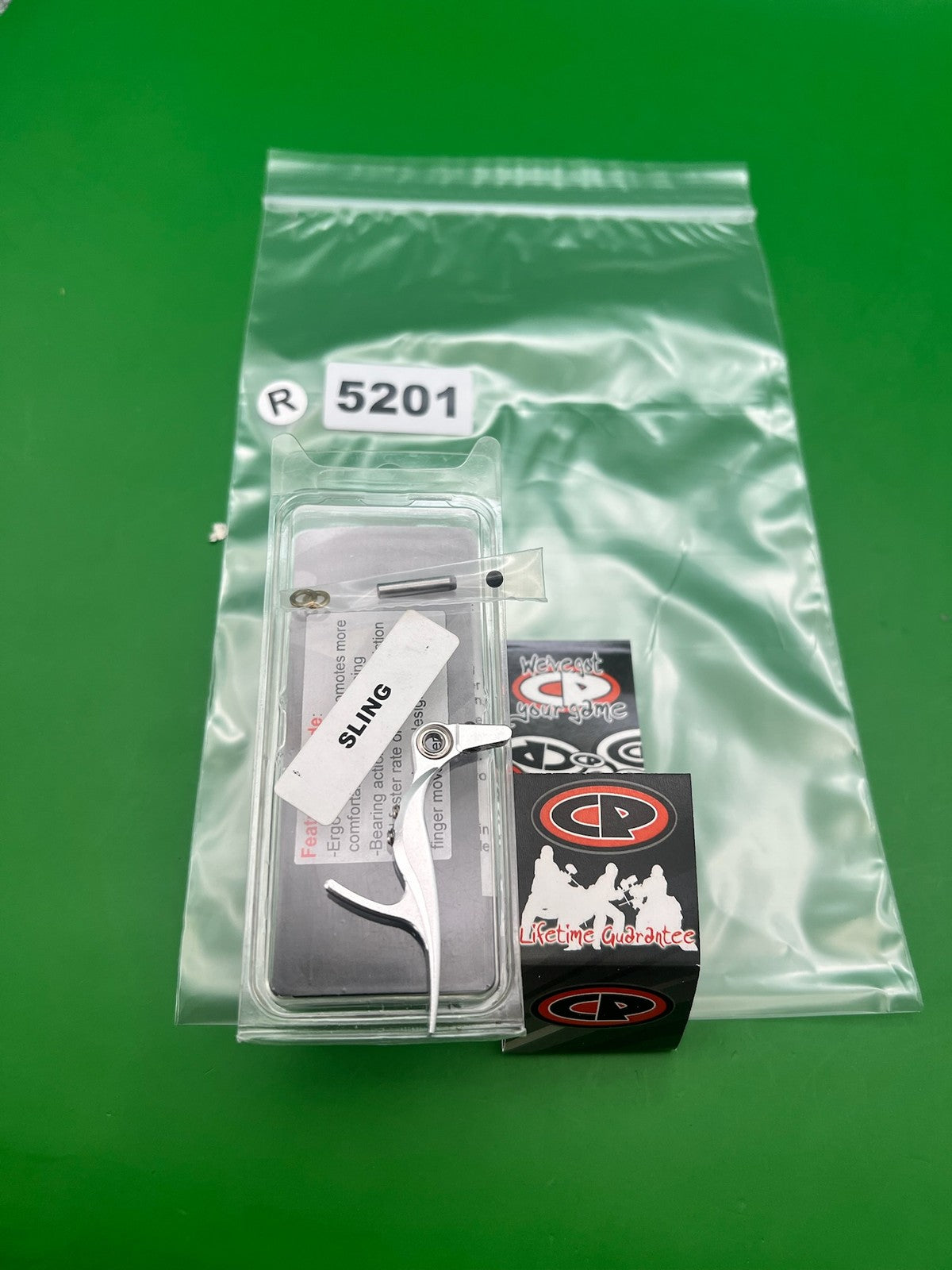 Custom Products Ego Trigger Silver Proto PMR - used paintball trigger - silver