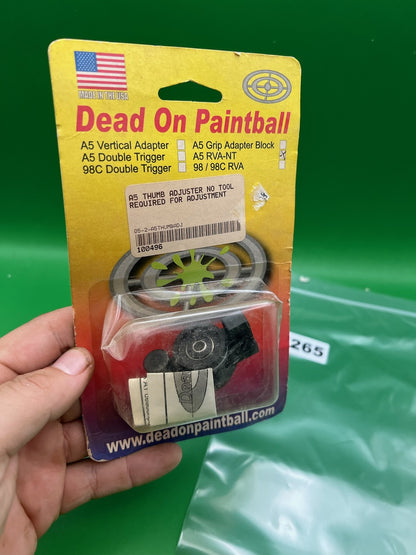 Dead On Paintball A5 Thumb Adjuster Rear Velocity Adjuster Black