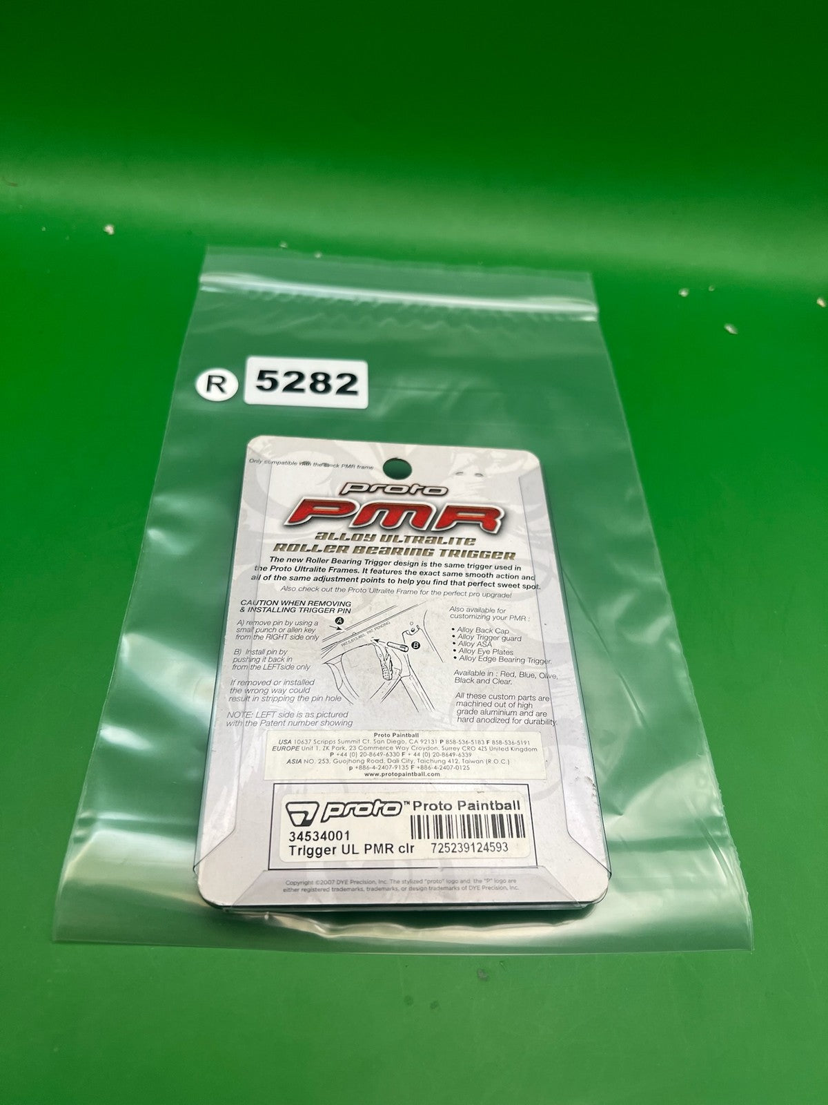 Proto PMR Ultralite Roller Bearing Trigger Silver - used paintball trigger - silver