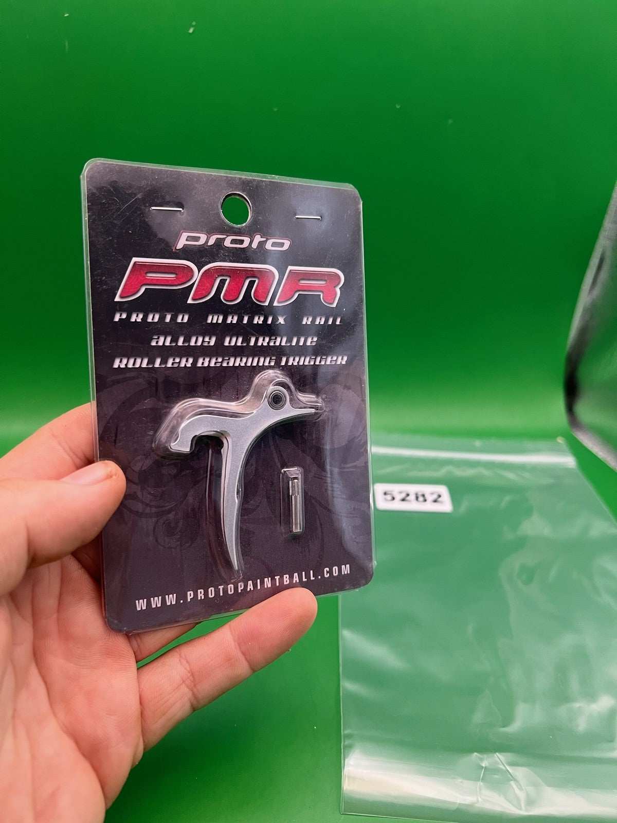 Proto PMR Ultralite Roller Bearing Trigger Silver - used paintball trigger - silver