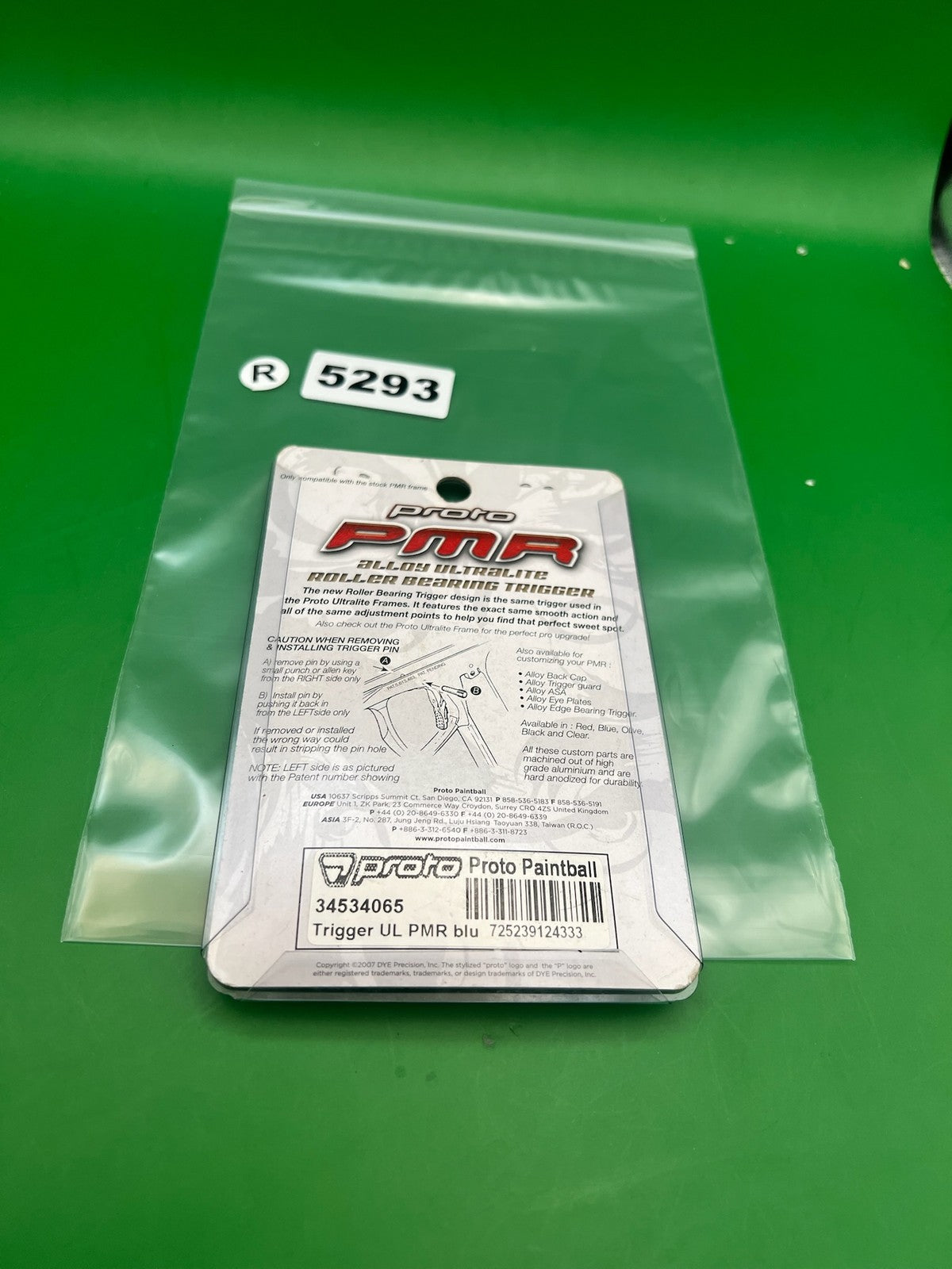 Proto PMR Alloy Ultralite Roller Bearing Trigger Blue