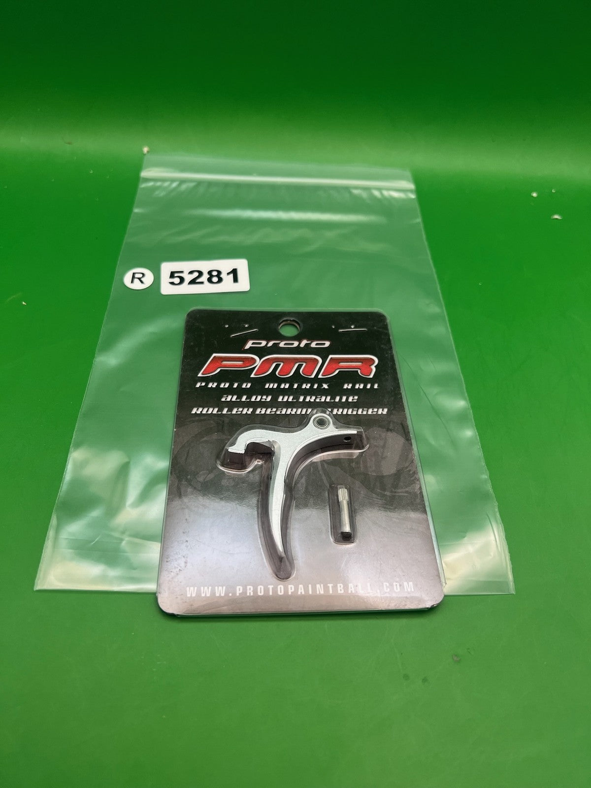Proto PMR Ultralite Roller Bearing Trigger Silver - used paintball trigger - silver
