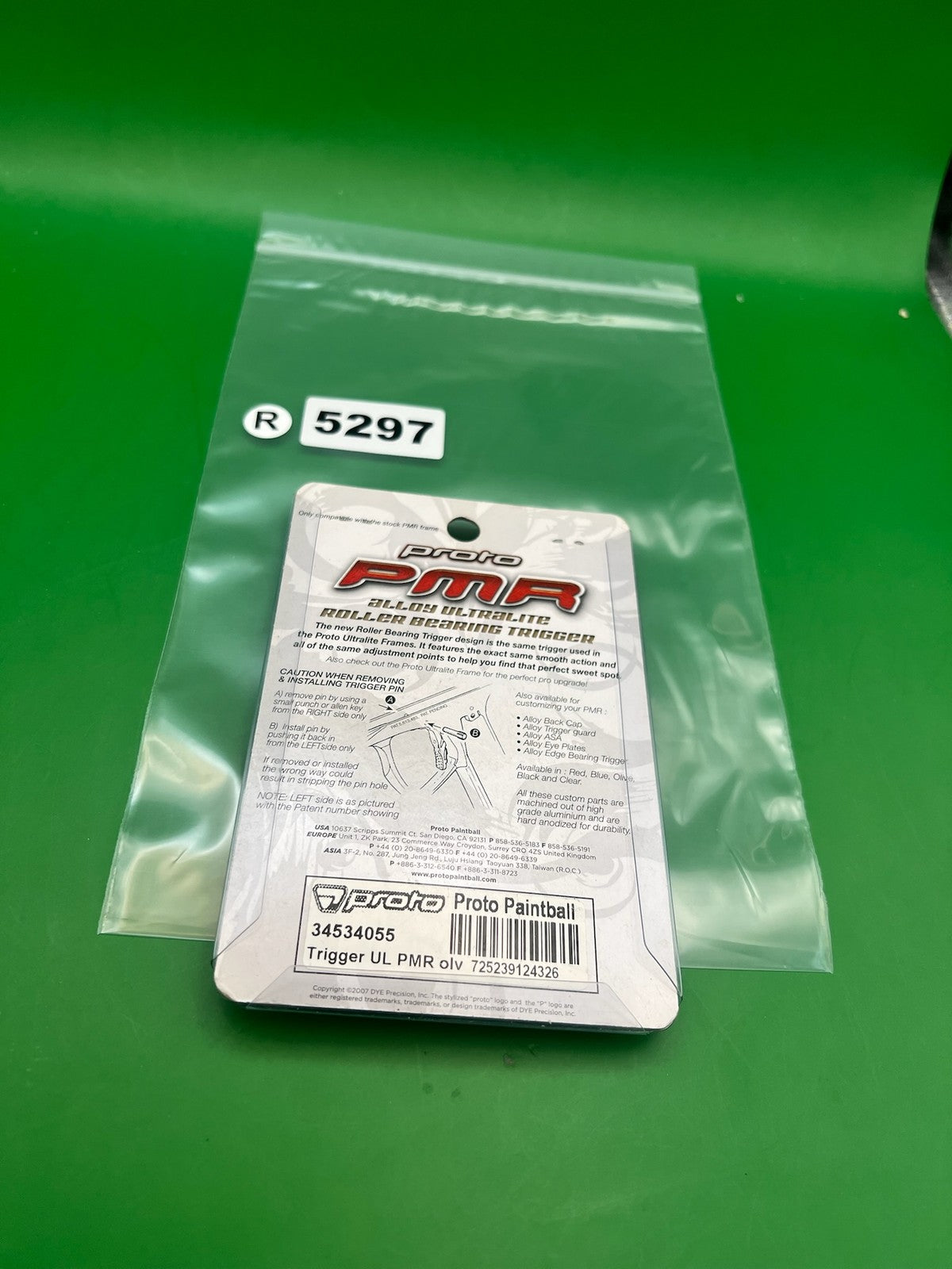 Proto PMR Alloy Ultralite Roller Bearing Trigger Olive