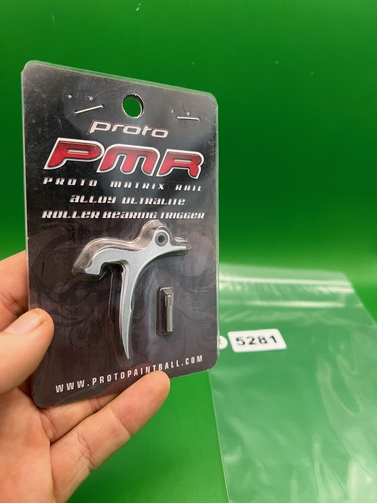 Proto PMR Ultralite Roller Bearing Trigger Silver - used paintball trigger - silver