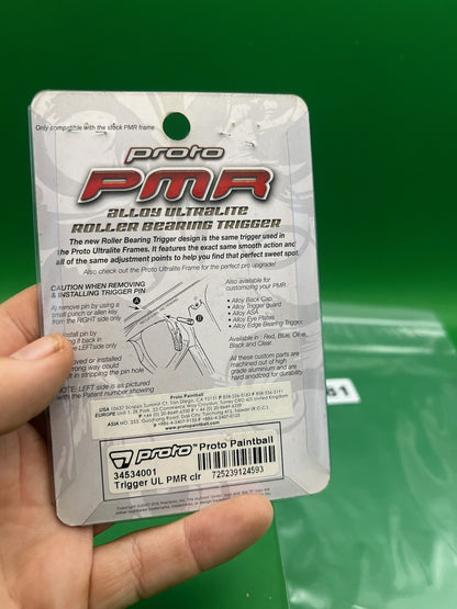 Proto PMR Ultralite Roller Bearing Trigger Silver - used paintball trigger - silver