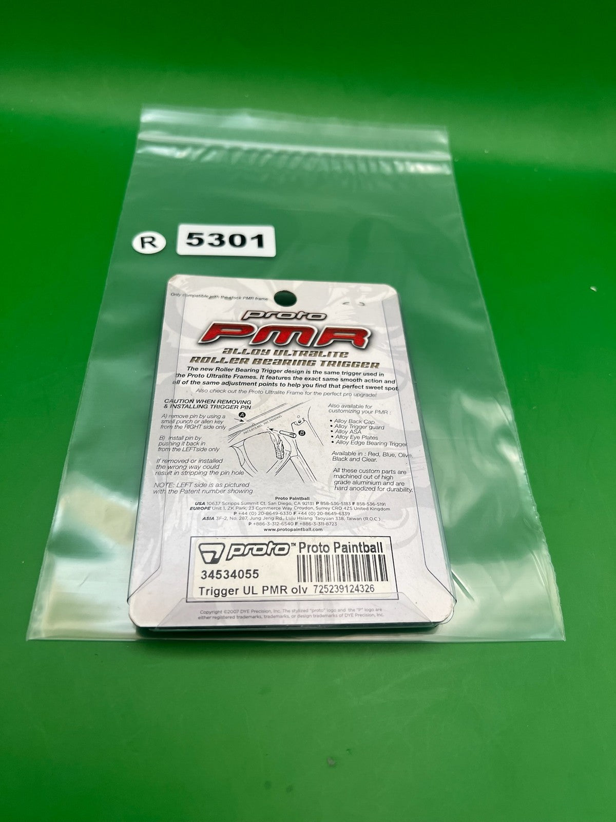 Proto PMR Ultralite Roller Bearing Trigger Olive