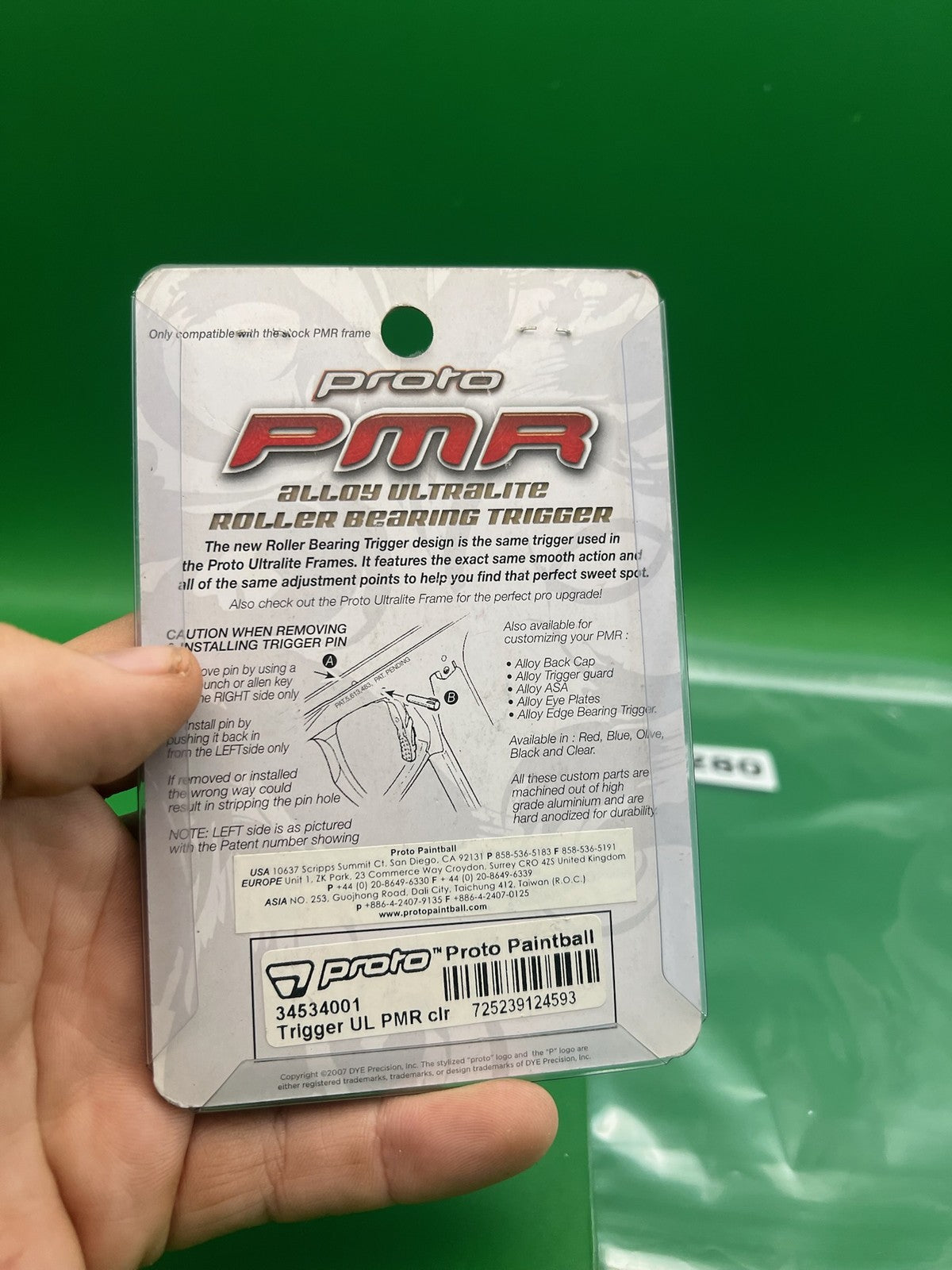 Proto PMR Alloy Ultralite Roller Bearing Trigger Silver - used paintball trigger - silver