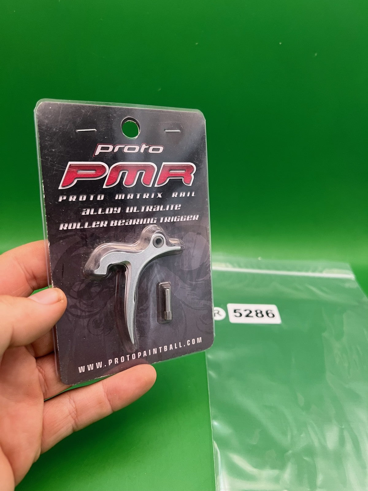Proto PMR Alloy Ultralite Roller Bearing Trigger Silver - used paintball trigger - silver