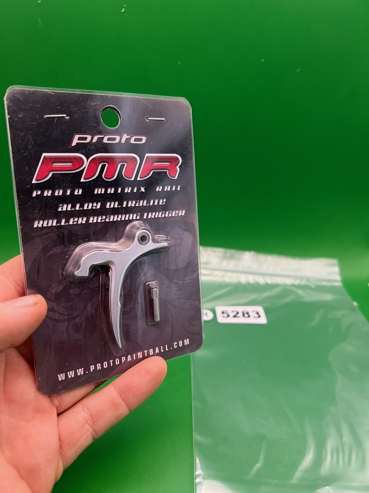 Proto PMR Alloy Ultralite Roller Bearing Trigger Silver - used paintball trigger - silver