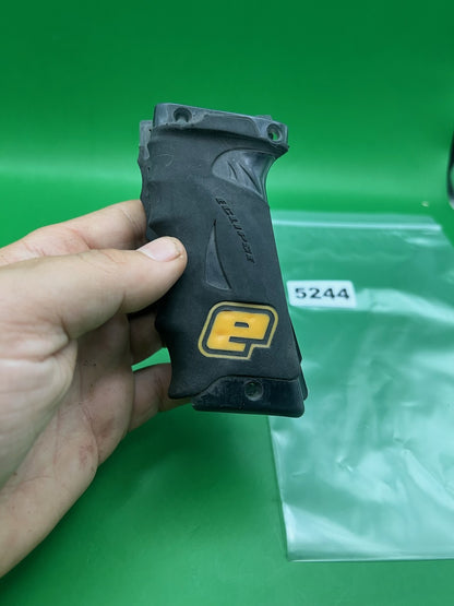 Planet Eclipse OG e-blade auto cocker Grips Black - used paintball grip panel - black/gold