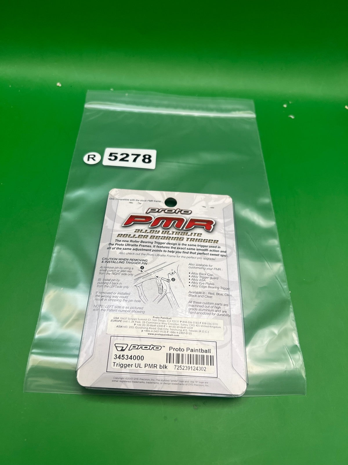 Proto PMR Alloy Ultralite Roller Bearing Trigger Black