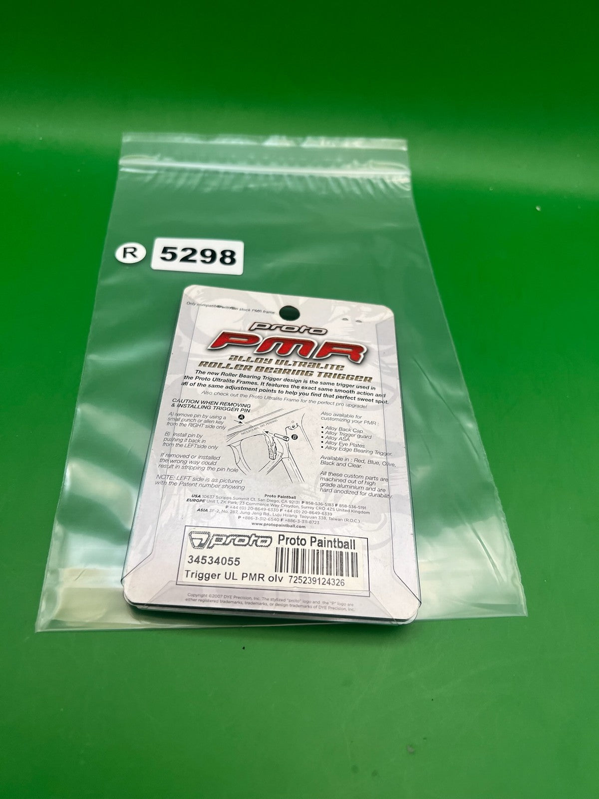 Proto PMR Ultralite Roller Bearing Trigger Olive