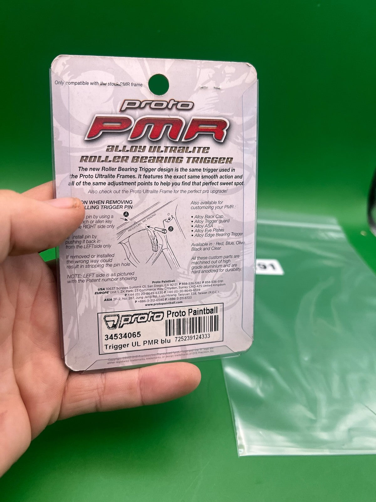 Proto PMR Ultralite Roller Bearing Trigger Blue