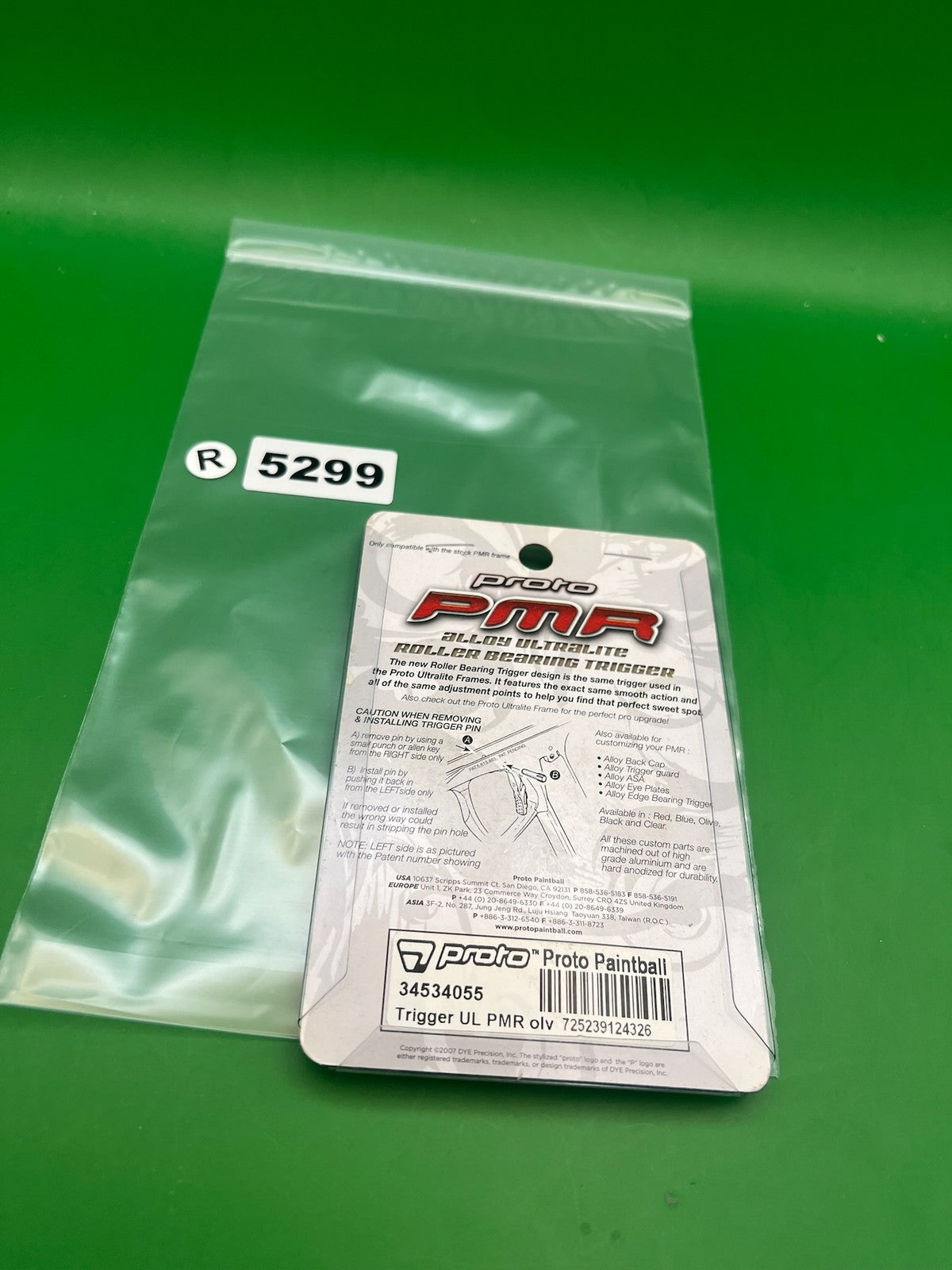 Proto PMR Ultralite Roller Bearing Trigger Olive
