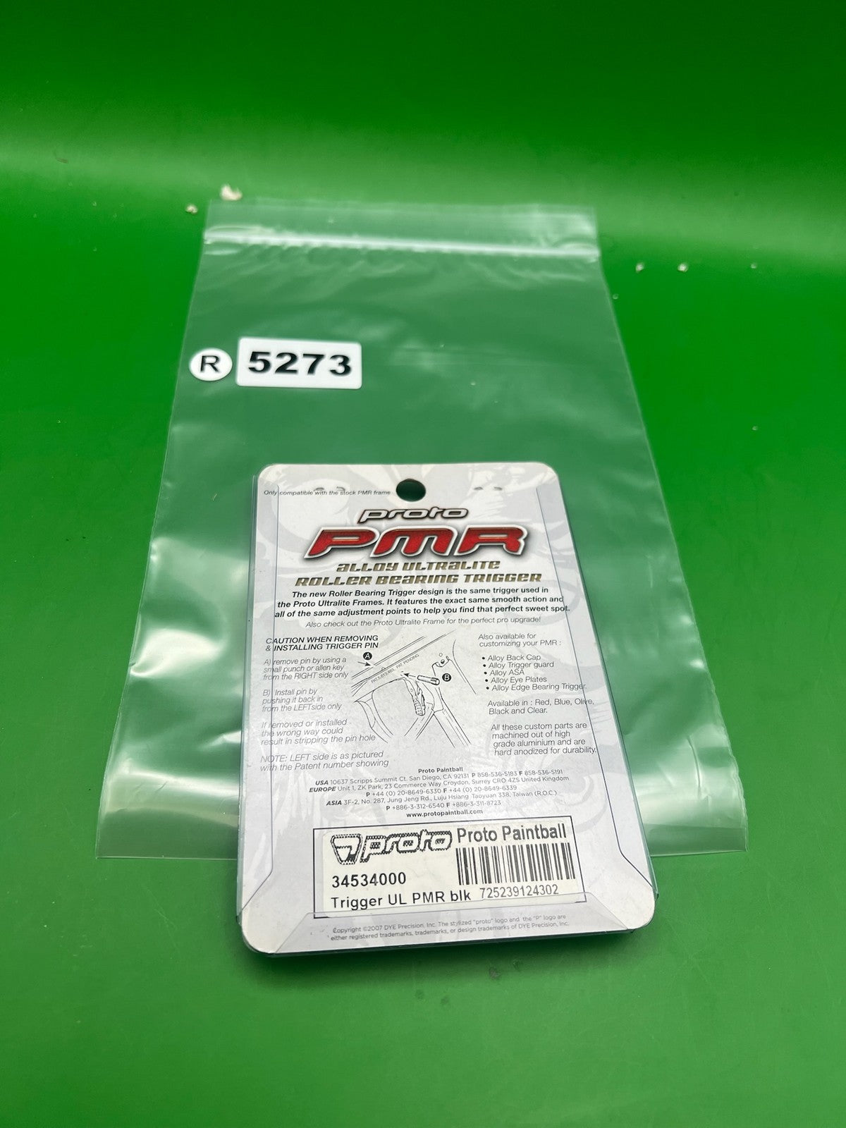 Proto PMR Alloy Ultralite Roller Bearing Trigger Black