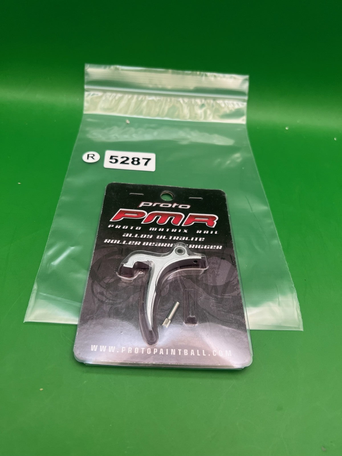 Proto PMR Alloy Ultralite Roller Bearing Trigger Silver - used paintball trigger - silver
