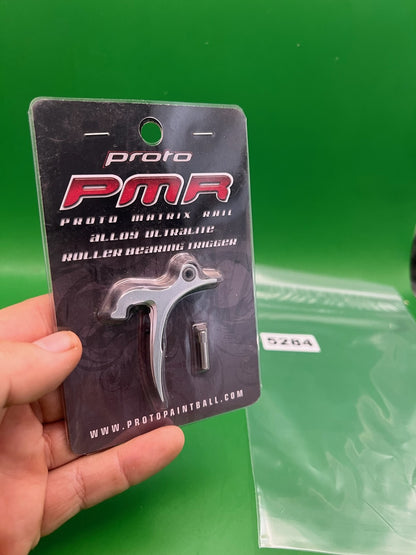 Proto PMR Alloy Ultralite Roller Bearing Trigger Silver - used paintball trigger - silver