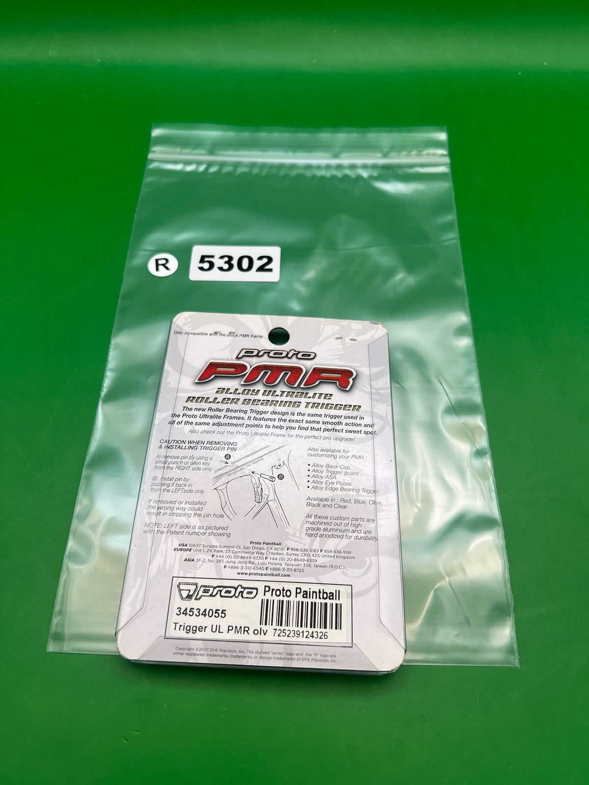 Proto PMR Alloy Ultralite Roller Bearing Trigger Olive