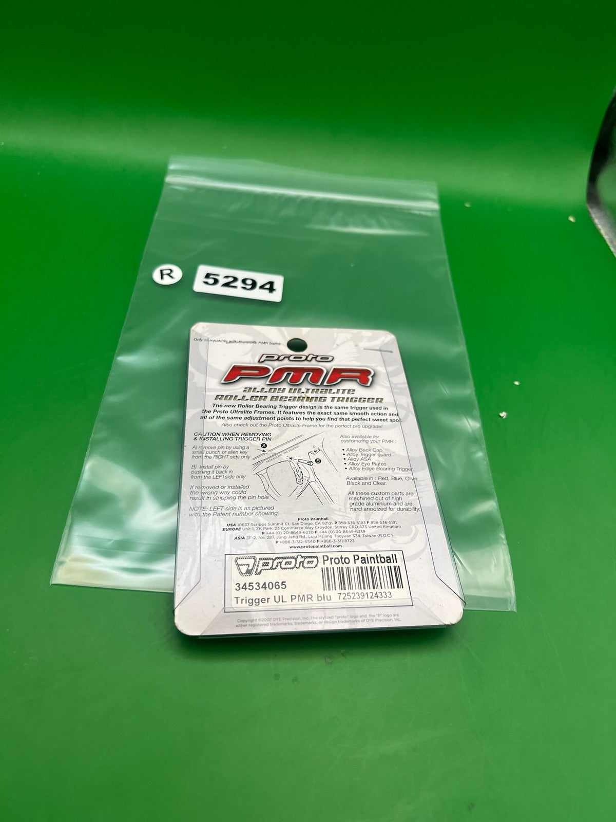 Proto PMR Alloy Ultralite Roller Bearing Trigger Blue