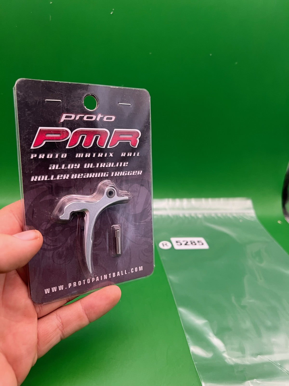 Proto PMR Roller Bearing Trigger Silver - used paintball trigger - silver