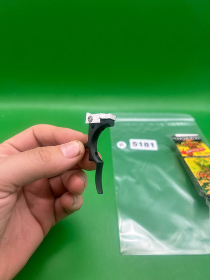 Violent Series Warped Army Etek 3 AM/LT Deuce Trigger Black - used paintball trigger - black/silver